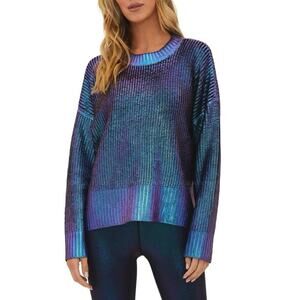 Beach Riot Callie Metallic Sweater in Galaxy Shine Size M Mermaid Party Beachy
